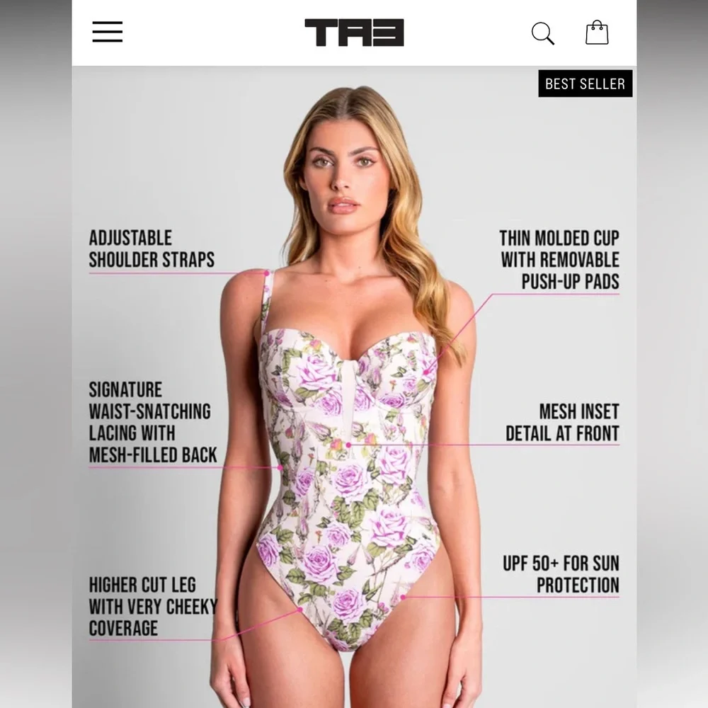 NWT💕TA3 Brazilian Bombshell- Lilac Thorny Rose 
SOLD OUT!! - Picture 2 of 10